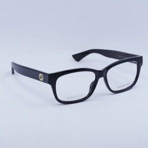 Gucci GG1341O 001 Eyeglasses Black 55mm Rectangle Frame